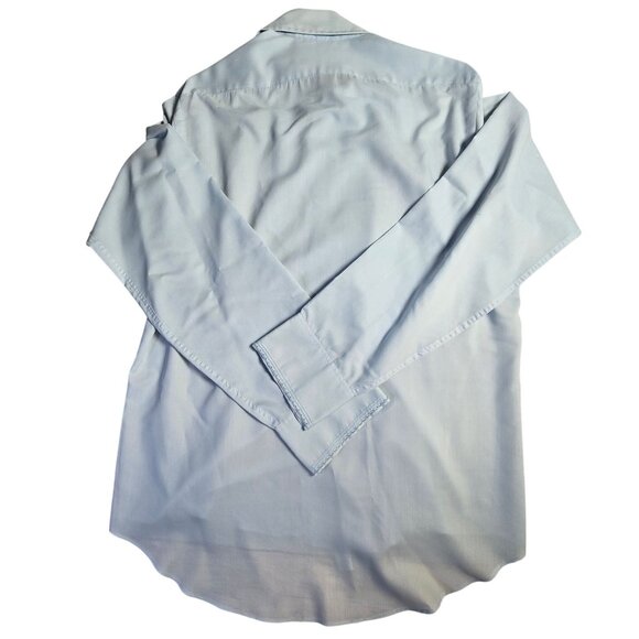 Vintage The Gentry Phoenix Light Blue Ruffle Front Shirt 16-35, Men's Large - Picture 2 of 10
